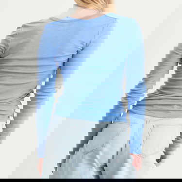 Тениска Samsoe Samsoe Samsøe Samsøe Sadou Long Sleeve T-Shirt Синьо | F10000014-164020TCX, 3