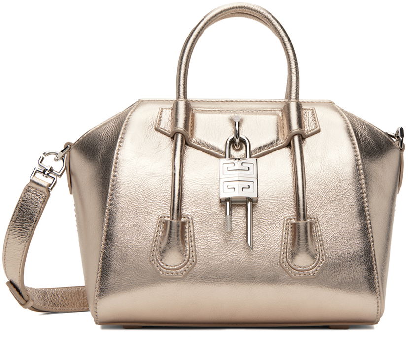 Дамска чанта Givenchy Mini Antigona Lock Bag Бежово | BB50U0B1ZB769