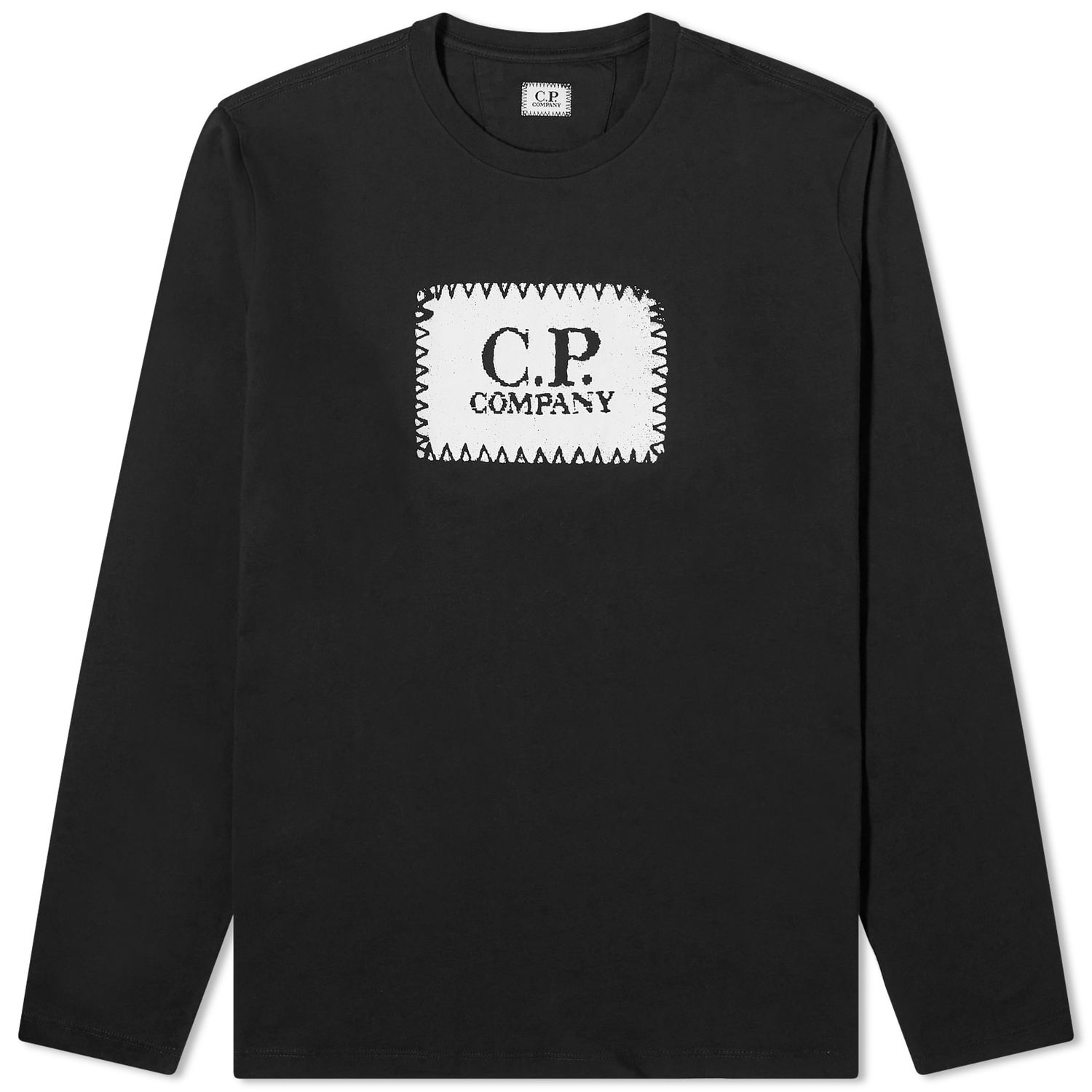 Тениска C.P. Company Box Logo Longsleeve T-Shirt Черно | 16CMTS265A-005100W-999, 0