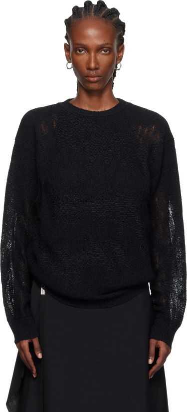 Пуловер Ann Demeulemeester Ann Demeulemeester Lalla Oversize Sweater Черно | 2520-W-KN39-KN070-099, 0