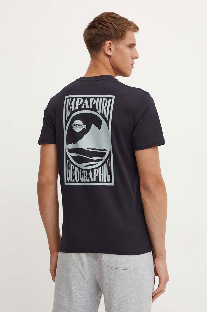 Тениска Napapijri Black Printed T-Shirt Черно | NP0A4IN40411