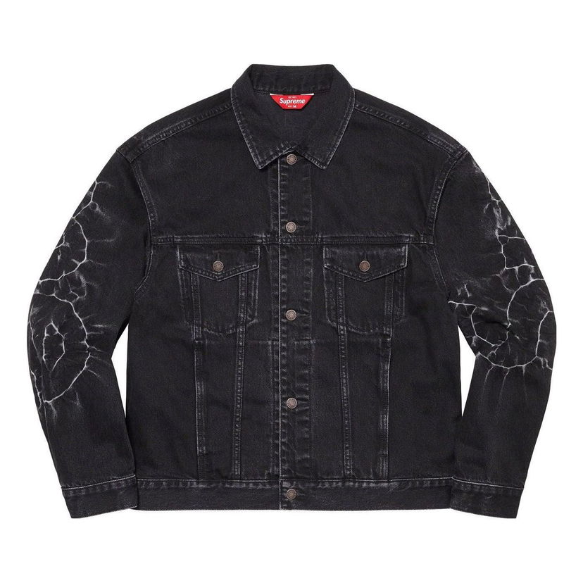 Яке Supreme Shibori Print Trucker Jacket Черно | SUP-SS23-014