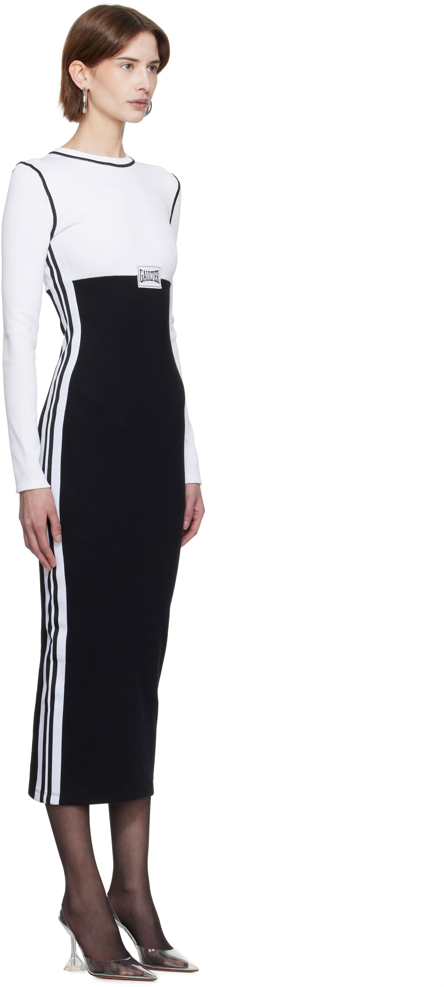 Pокля Jean Paul Gaultier Jean Paul Gaultier Color-Block Maxi Dress Черно | 25/33-F-RO343P-J080-0100, 1