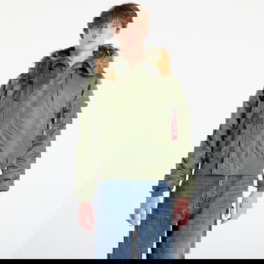 Яке бомбър Alpha Industries N-2B Heritage Faux Fur Trim Hooded Bomber Jacket Зелено | 100105-01, 0