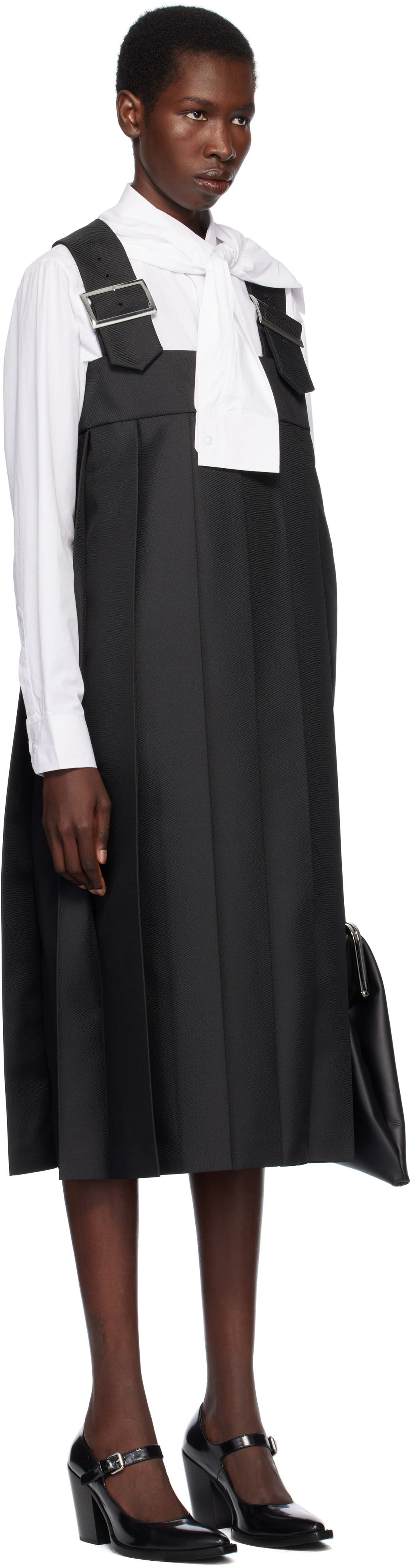 Pокля Comme des Garçons Comme des Garçons Gabardine Midi Dress Черно | RO-A005-051-1, 1