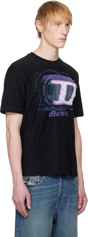 Тениска Diesel Diesel T-Adjust-R11 Graphic T-Shirt Черно | A16430-0QKAP-9XX, 1