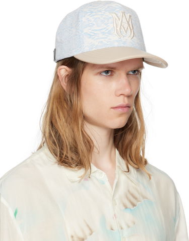 Шапка с козирка AMIRI AMIRI MA Leather Brim Denim Cap Синьо | AMHACP1066, 1