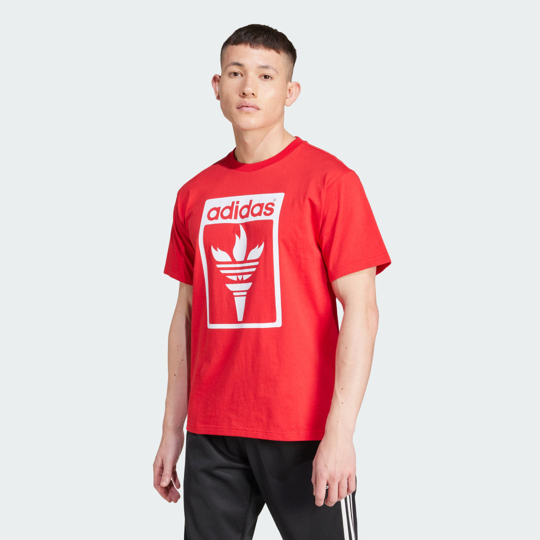 Тениска adidas Performance Trefoil Torch Червено | JJ1219, 0