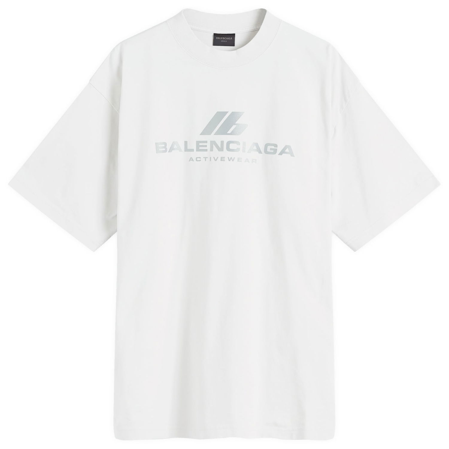 Тениска Balenciaga Active Logo T Shirt Бяло | 764235-TQVT9-9016, 0