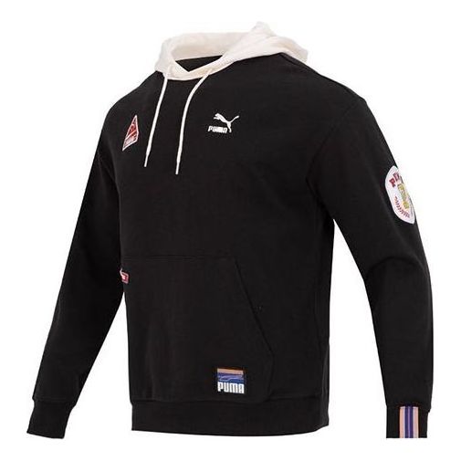 Суитчър Puma Team Badge Men's Pullover Hoodie Черно | 677377-01, 0