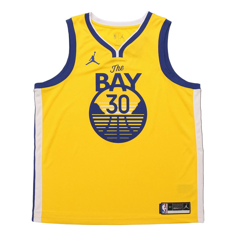Фланелка Jordan Jordan NBA Stephen Curry Warriors Statement Edition 2020 Swingman Jersey Жълто | CV9477-729
