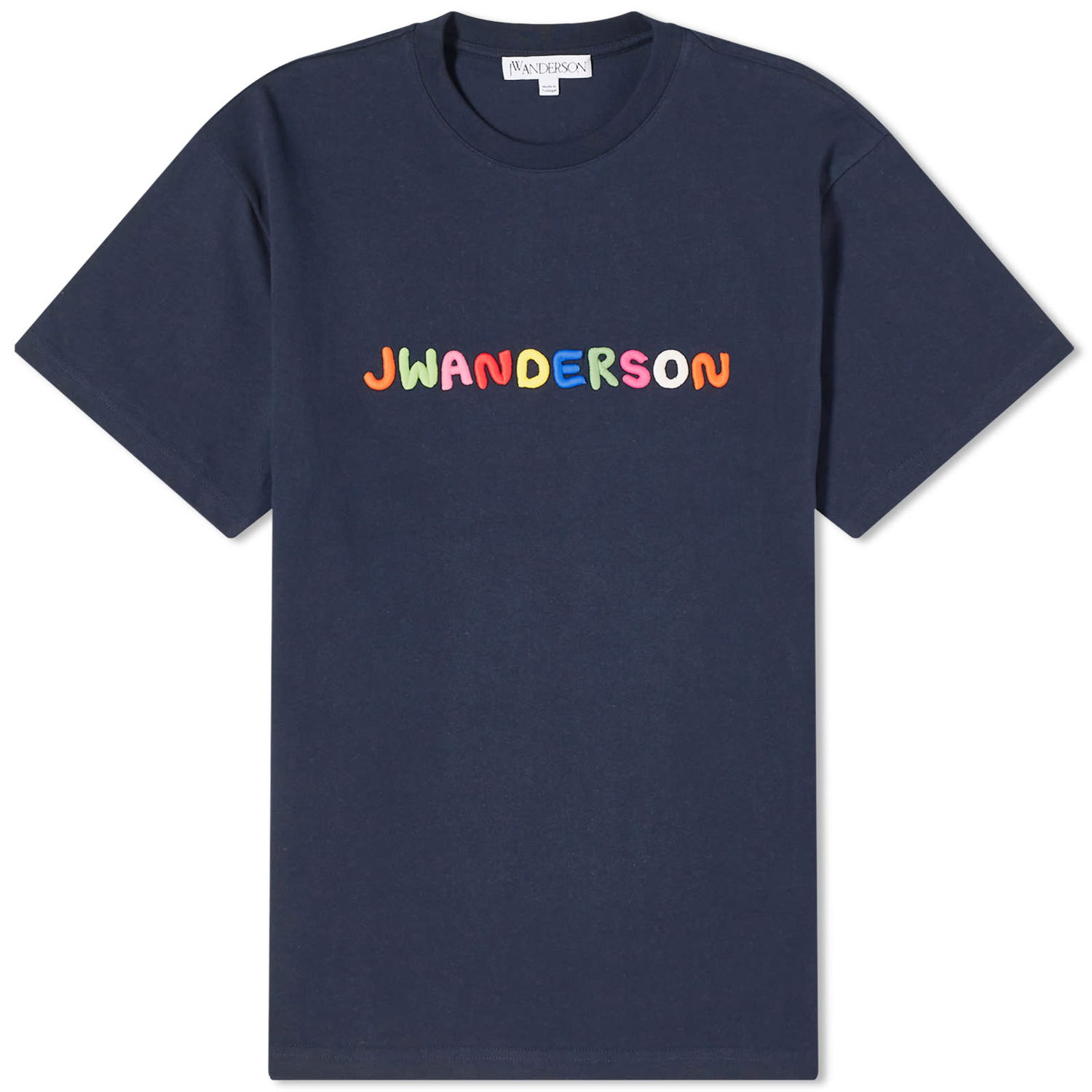 Тениска JW Anderson Logo Embroidery T-Shirt Тъмно синьо | JT0228-PG0482-888, 0