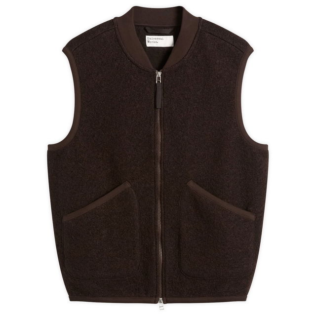 Wool Fleece Zip Waistcoat