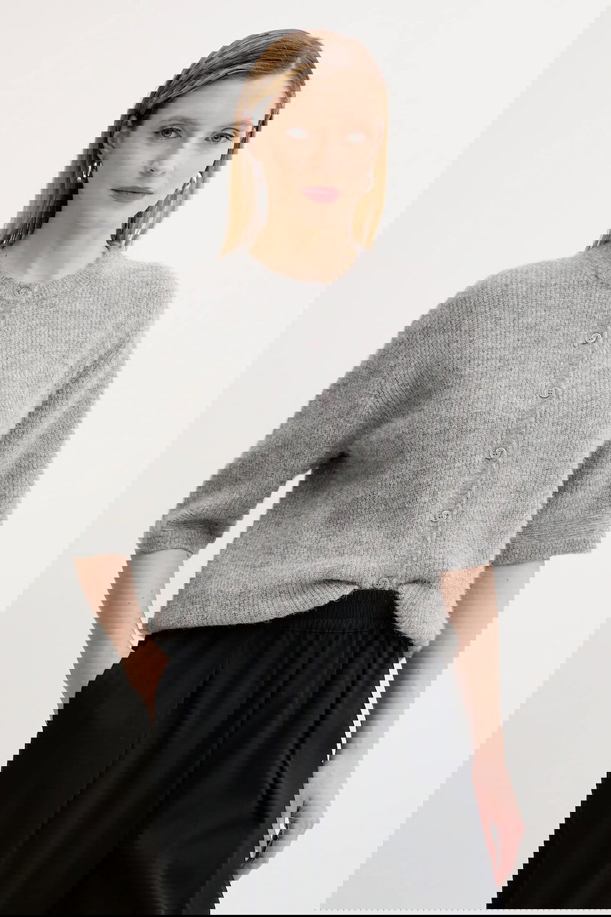 Пуловер Samsoe Samsoe Samsoe Samsoe SAANOURA Cardigan Сиво | F25200115, 0