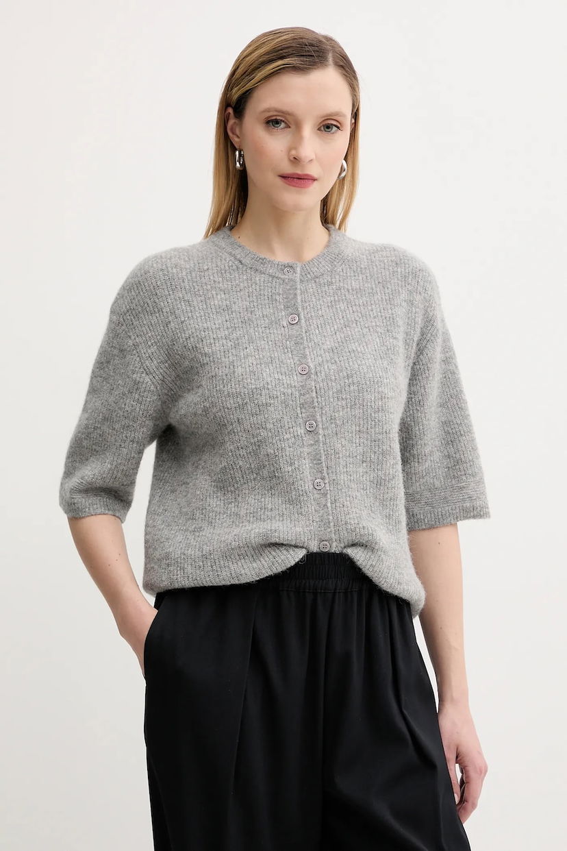 Пуловер Samsoe Samsoe Samsoe Samsoe SAANOURA Cardigan Сиво | F25200115