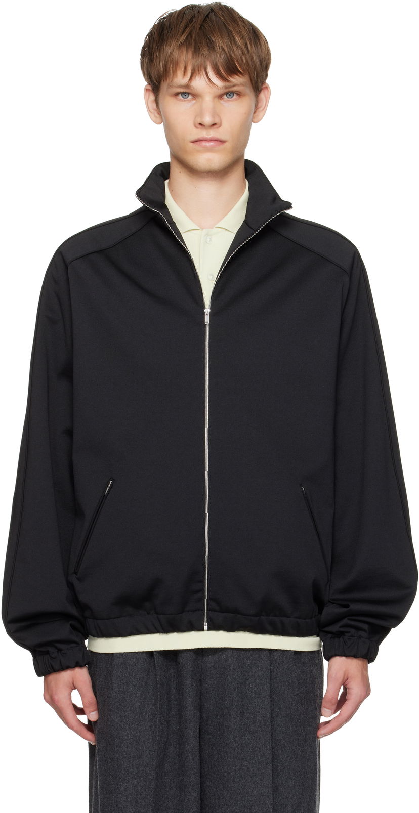 Яке Jil Sander Jil Sander Zip Up Track Jacket Черно | J61HG0002_J20254