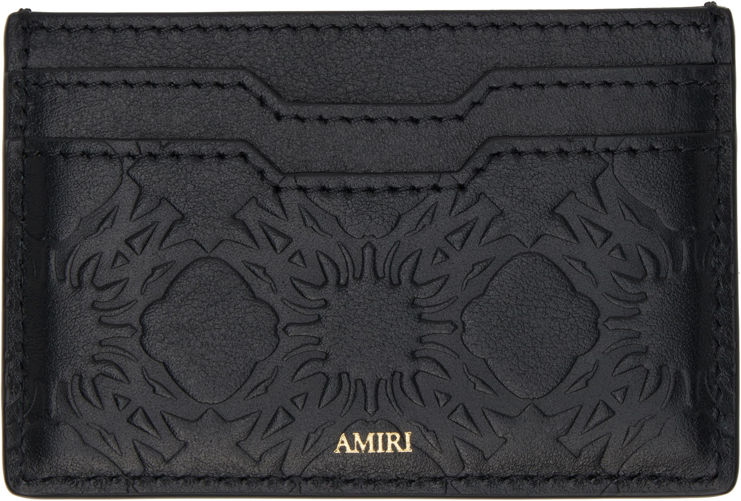 Портфейл AMIRI 'MA' Quad Leather Card Holder Черно | AMACCO1014, 1