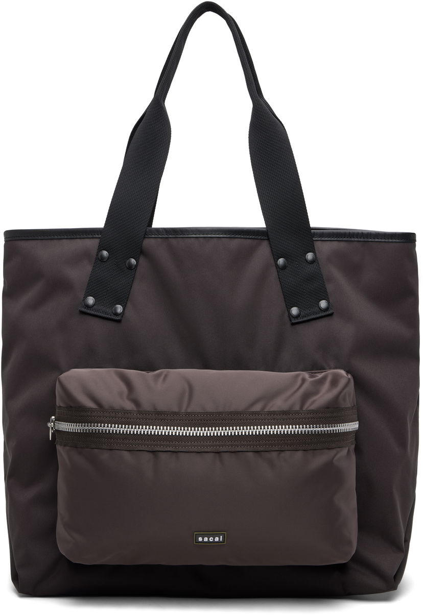 Голяма пазарска чанта sacai Sacai Pocket Large Tote Сиво | 25-01020S