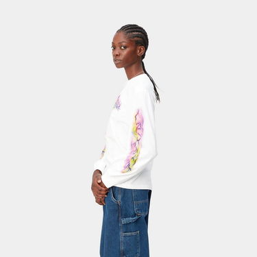 Тениска Carhartt WIP Babybrush Grin T-Shirt Бяло | I032144_02_XX, 4