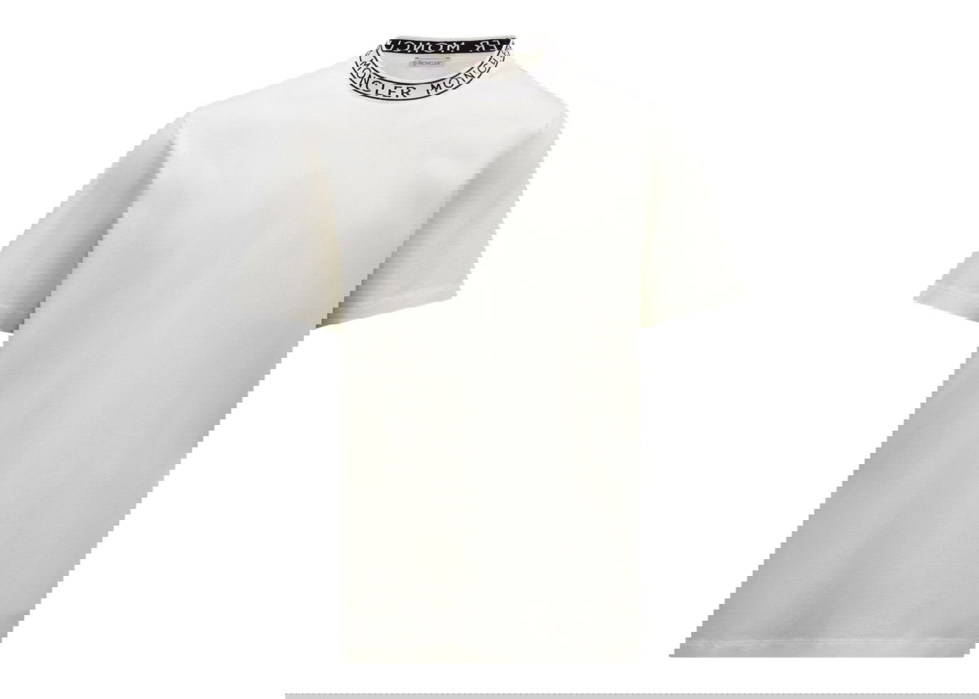 Тениска Moncler Logo Collar T-Shirt Off White Бяло | I10918C000128390T032, 0