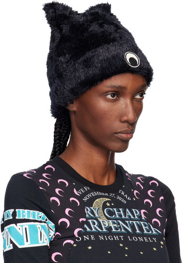 Шапка Marine Serre Marine Serre Wild Fluffy Knit Beanie Черно | UHG068ACKNI0536, 1