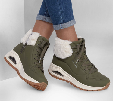 Кецове и обувки Skechers Uno Зелено | 167274-OLV, 1