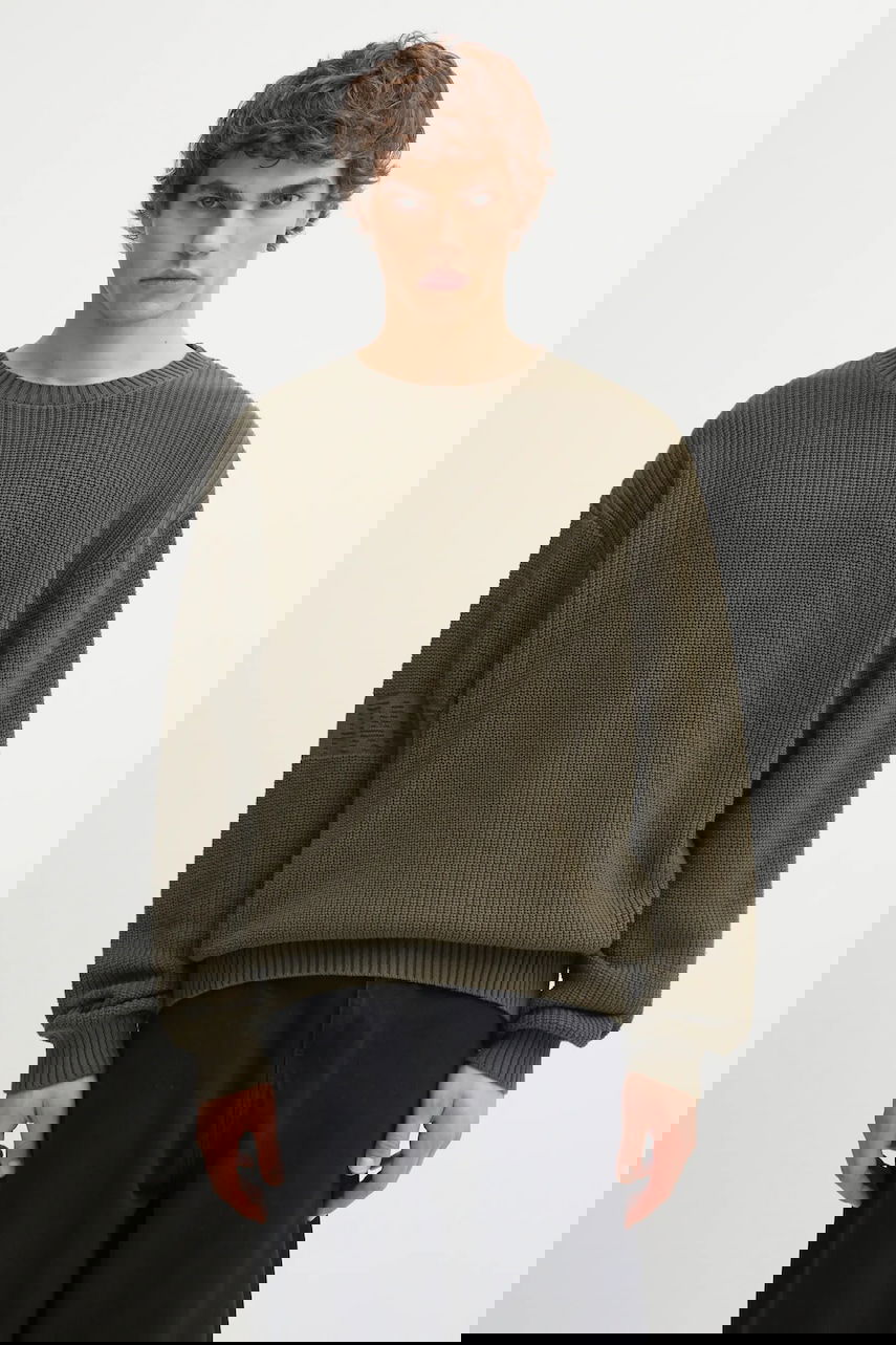 Пуловер DAILY PAPER Ribbed Crew Neck Sweater Band Knit Зелено | 2522025, 0