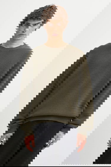 Пуловер DAILY PAPER Ribbed Crew Neck Sweater Band Knit Зелено | 2522025, 0