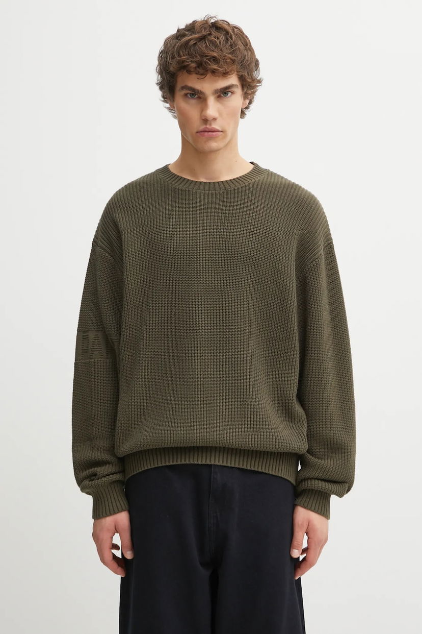 Пуловер DAILY PAPER Ribbed Crew Neck Sweater Band Knit Зелено | 2522025