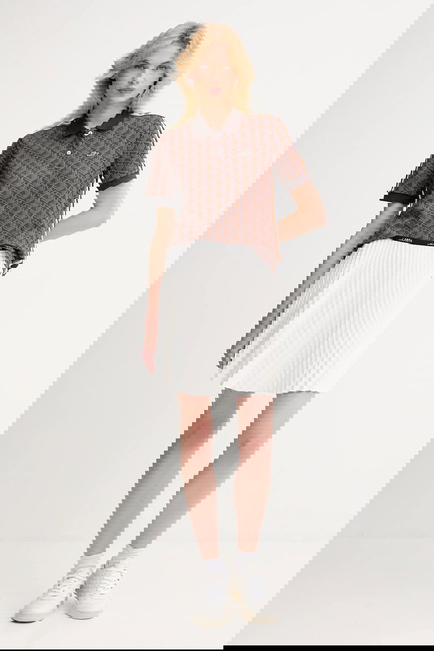 Пола Lacoste Mini Pleated A-Line Skirt with Branded Waistband Бяло | JF1403, 1