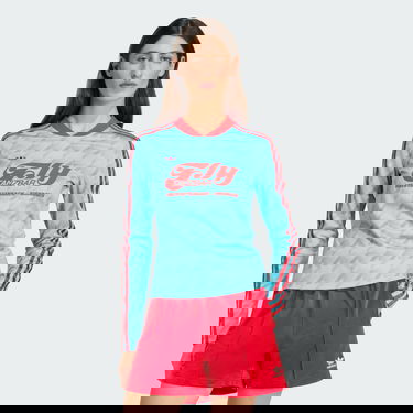 Фланелка adidas Performance Slim-Fit Long Sleeve Football Jersey with Allover Print Тюркоазено | JW0271, 0