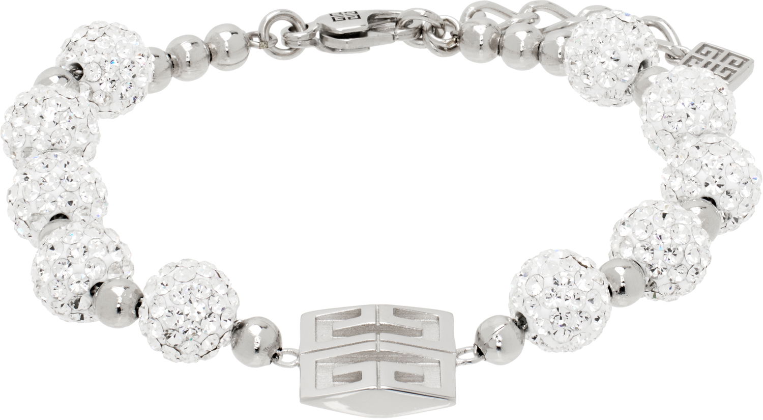 Гривна Givenchy Crystal Embellished 4G Logo Charm Bracelet Металик | BF20HPF05M040, 0