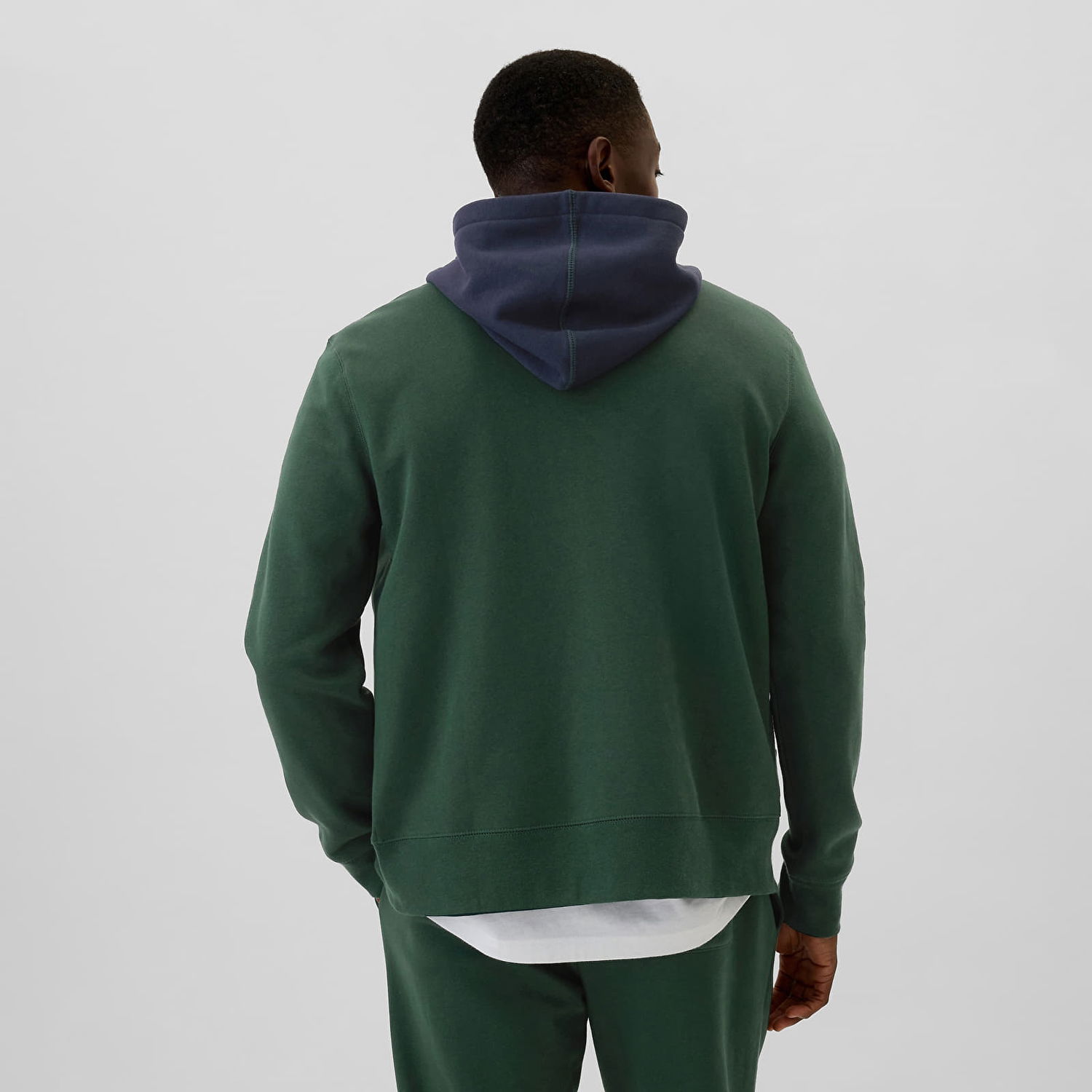 Суитчър GAP Sweatshirt Logo Fullzip Hoodie Essex Green XXL Тъмно синьо | 543905-01, 1