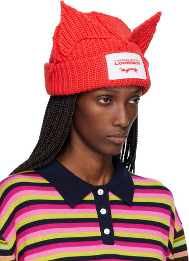 Шапка Charles Jeffrey Loverboy Charles Jeffrey LOVERBOY Chunky Ears Beanie Червено | 052130124, 3