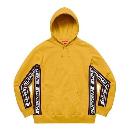 Суитчър Supreme Rib Text Hooded Sweatshirt Жълто | SUP-FW19-351