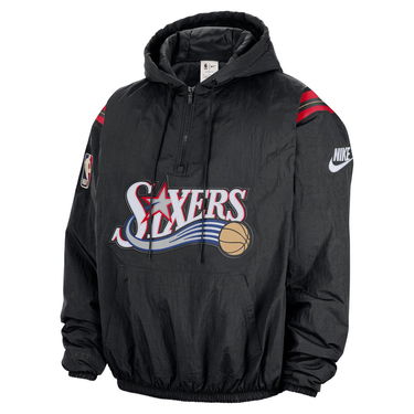 Суитчър Nike Therma-FIT NBA Philadelphia 76ers Hardwood Classics 1/2-Zip Hoodie Черно | HQ5334-010, 1