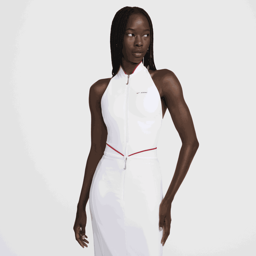 Бански Nike Jacquemus x High-Neck 1-Piece Swimsuit Бяло | HF7810-100