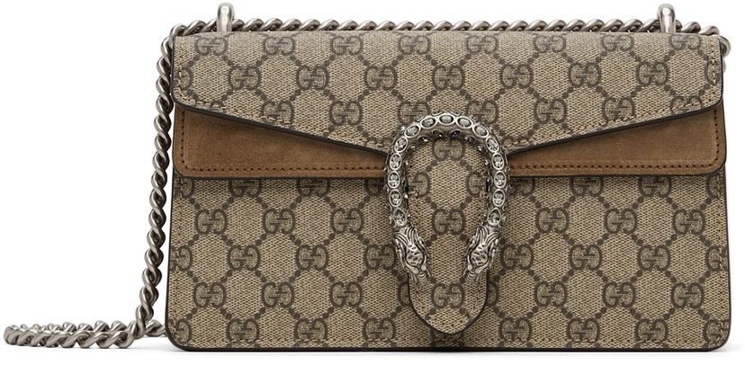 Чанта през рамо Gucci Beige Small GG Supreme Бежово | 499623 92TJN