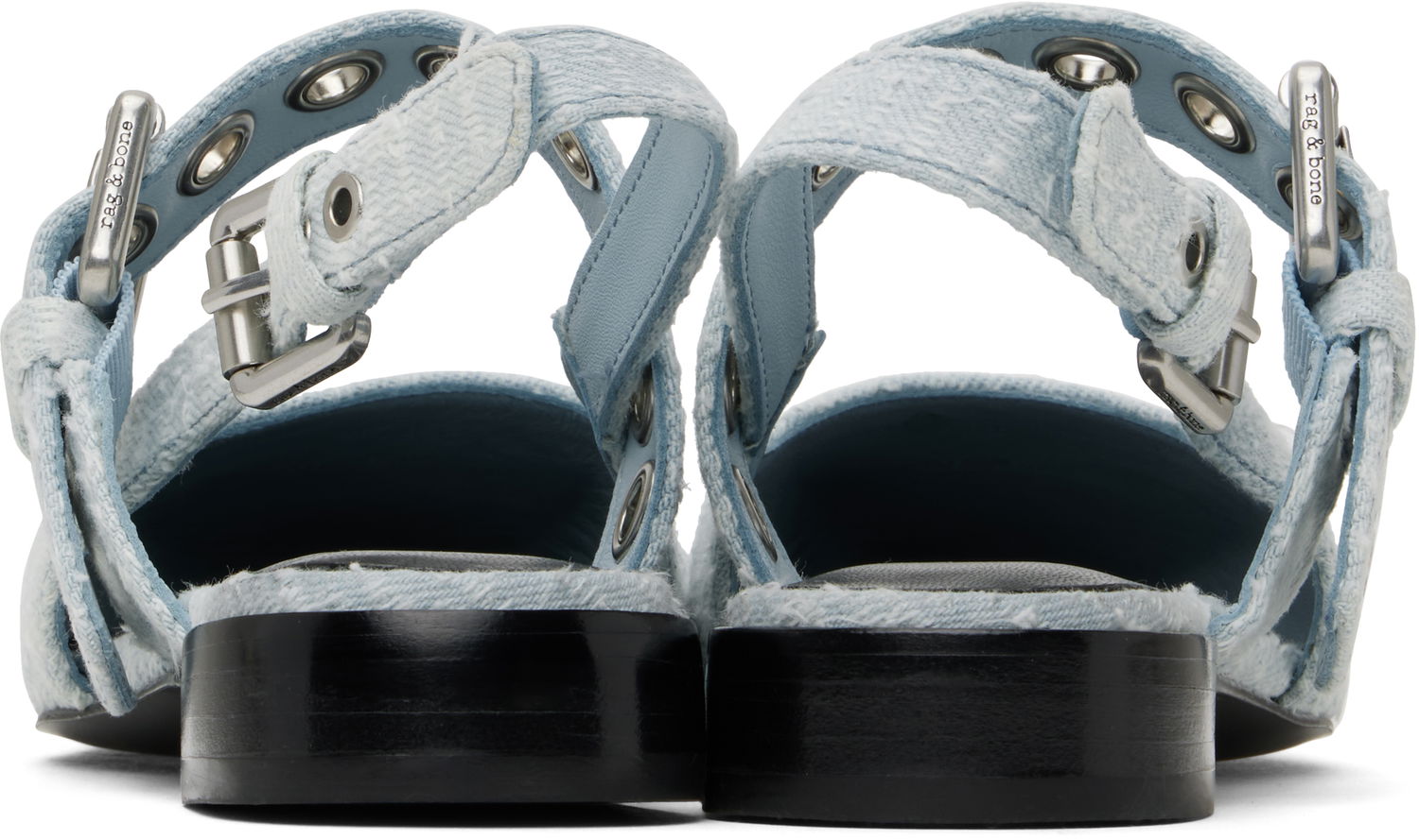 Облекло rag & bone Rag & Bone Moto Astra Slingback Slippers Синьо | WFF25SF1013CO13, 1