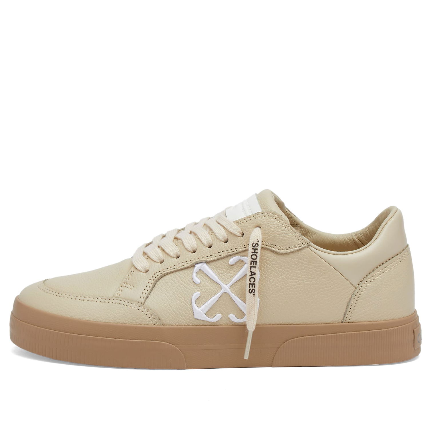 Кецове и обувки Off-White New Low Vulcanized Leather Sneaker EU 38 Бяло | OMIA293F24LEA0016101, 0