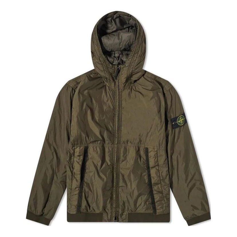 Ветровка Stone Island Stone Island Logo Patch Track Jacket Зелено | 791540823-V0058