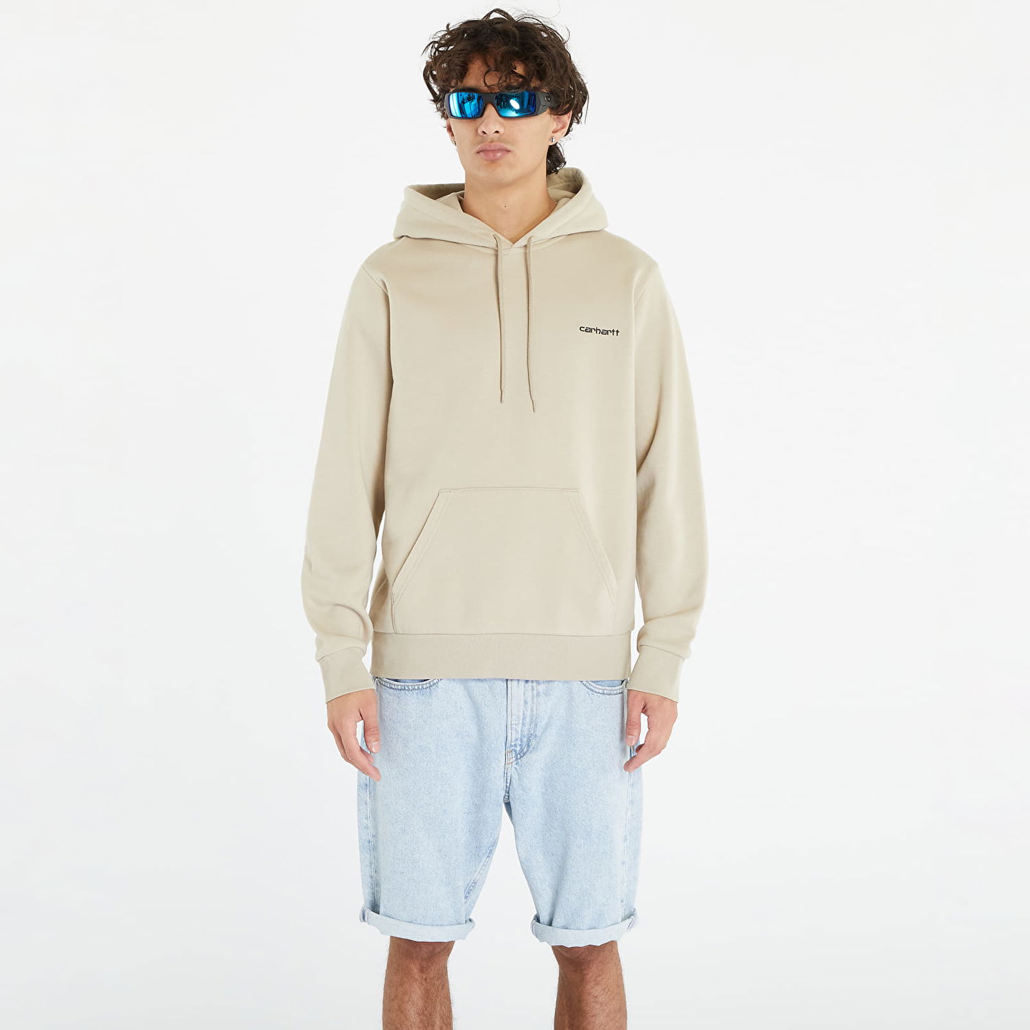 Суитчър Carhartt WIP Hooded Script Embroidery Sweatshirt Beige Бежово | I032693.AWXX, 0