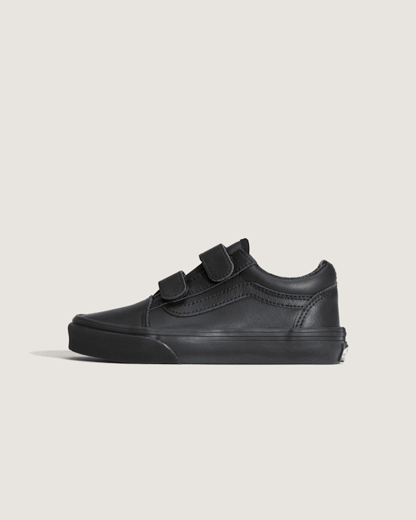 Кецове и обувки Vans Kids Old Skool Hook and Loop Classic Tumble (4-8 Years) Черно | VN000CYAHF9, 0