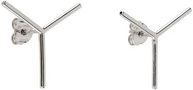 Обеци Y/PROJECT Y/Project Mini 'Y' Earrings Металик | EARRING24-S24, 1