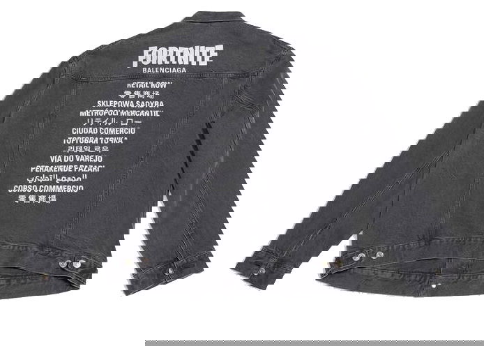Яке Balenciaga FORTNITE©2021 x Large Fit Jacket Сиво | 684001TEW051055, 0
