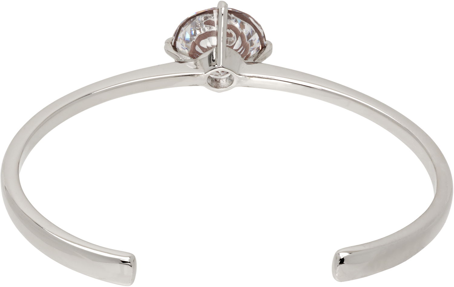 Гривна Maison Margiela MM6 Maison Margiela Silver & White Enamel Logo Cuff Bracelet Металик | SM6UY0101 P8372, 1