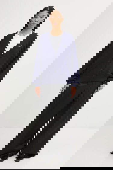 Пуловер Lacoste V-Neck Button-Up Relaxed Fit Wool Blend Cardigan Тъмно синьо | AF4143, 4