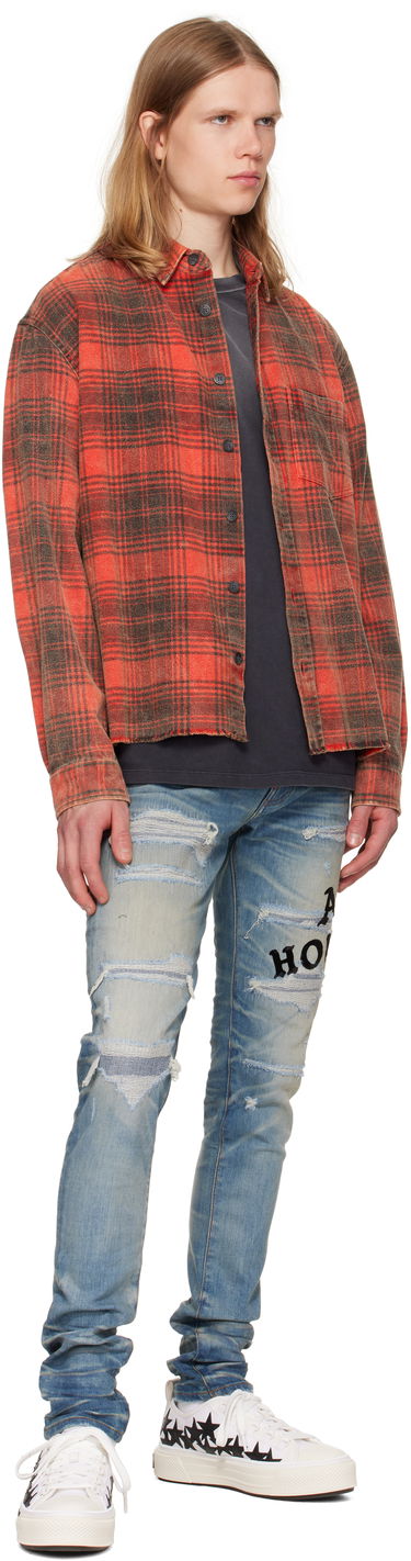 Дънки AMIRI AMIRI 'Hollywood' Repaired Jeans Синьо | AMDNSY1152, 3