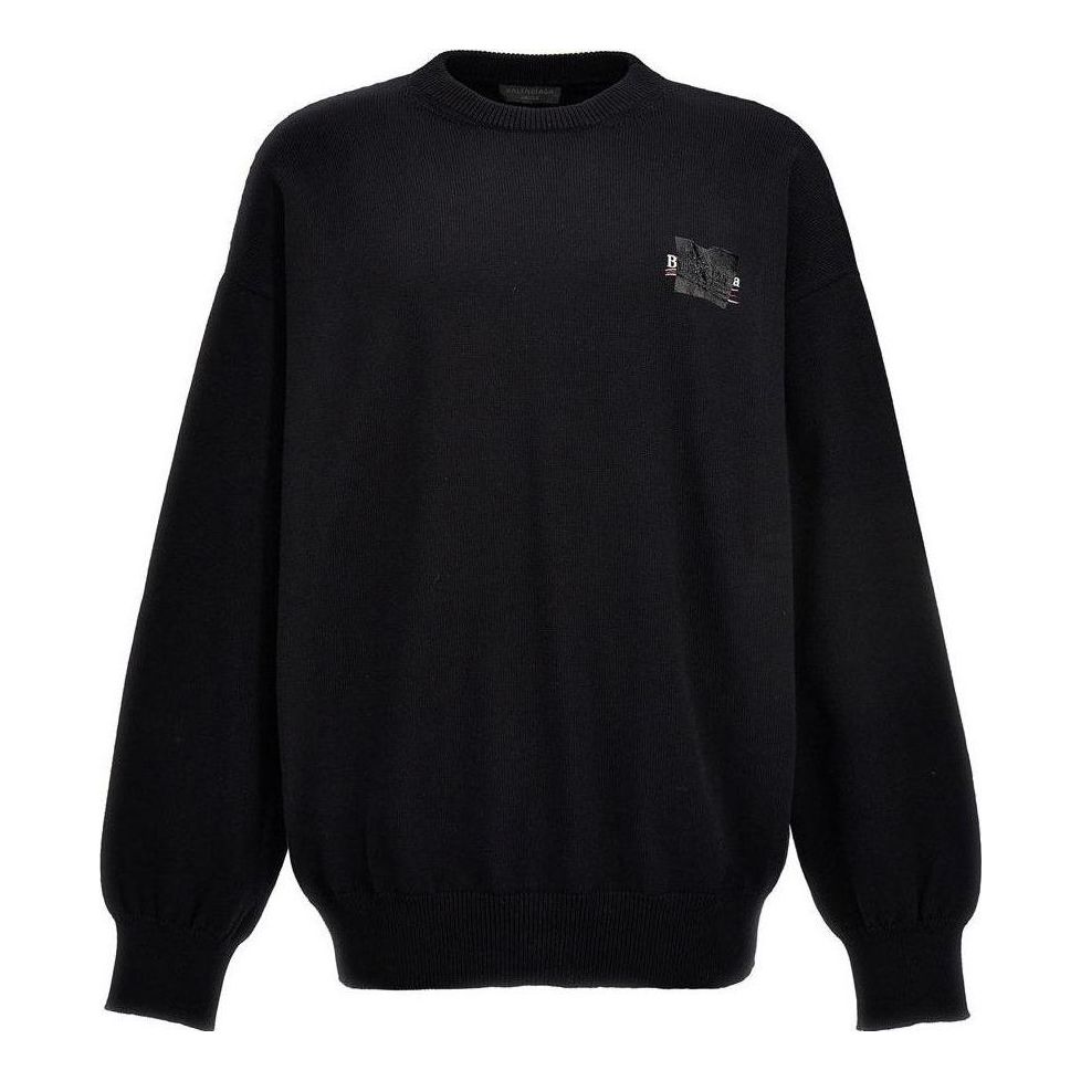Пуловер Balenciaga Gaffer Oversized Sweatshirt Черно | 719158T32631000, 0