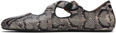 Кецове и обувки Alaïa ALAÏA Criss Cross Snake Ballerina Flats Черно | AA3A046I054, 2